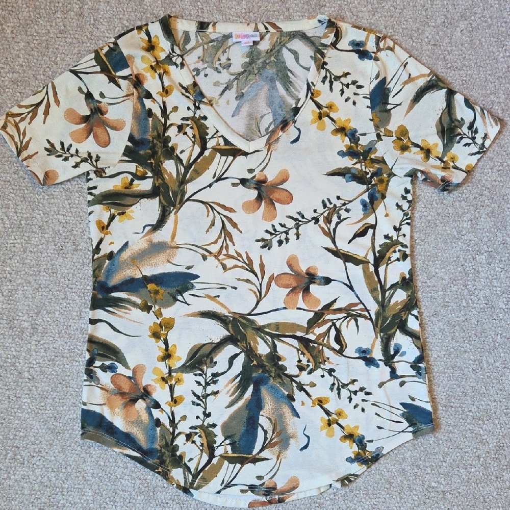 LuLaRoe Perfect Tee In Fall/Neutral Floral